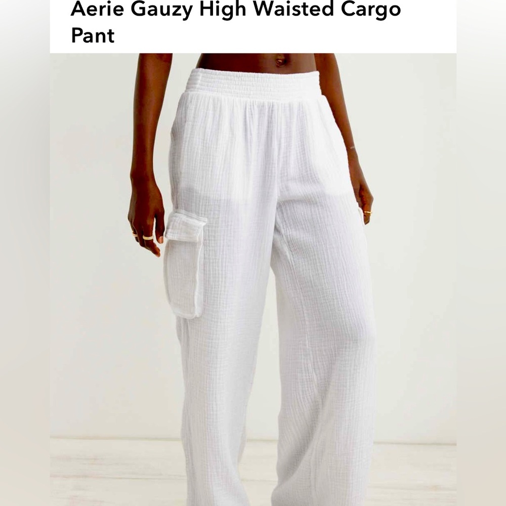 Aerie gauze High Waisted Cargo Pants XL